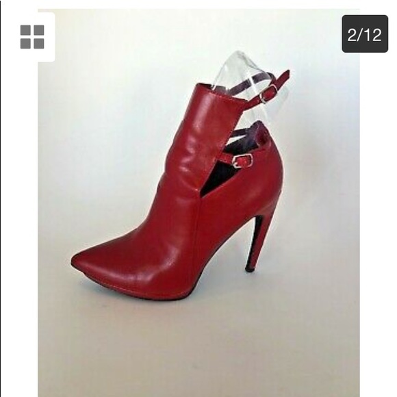 PENNY LOVES KENNY RED  HIGH HEEL BOOT - Picture 6 of 7